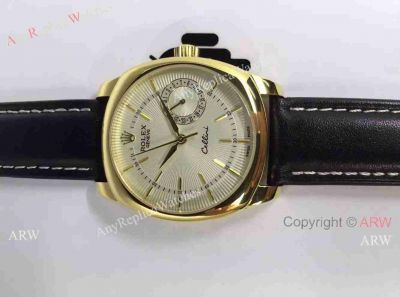 Replica Rolex Cellini watch Gold Case Silver Dial Swiss Grade